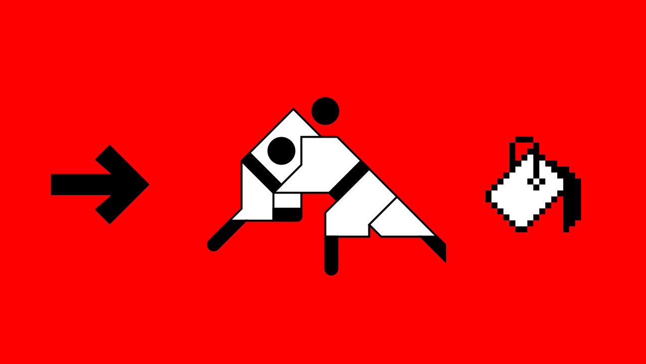 Examples of icons from the NYC Transit System, Olympic Games, and the original Macintosh computer