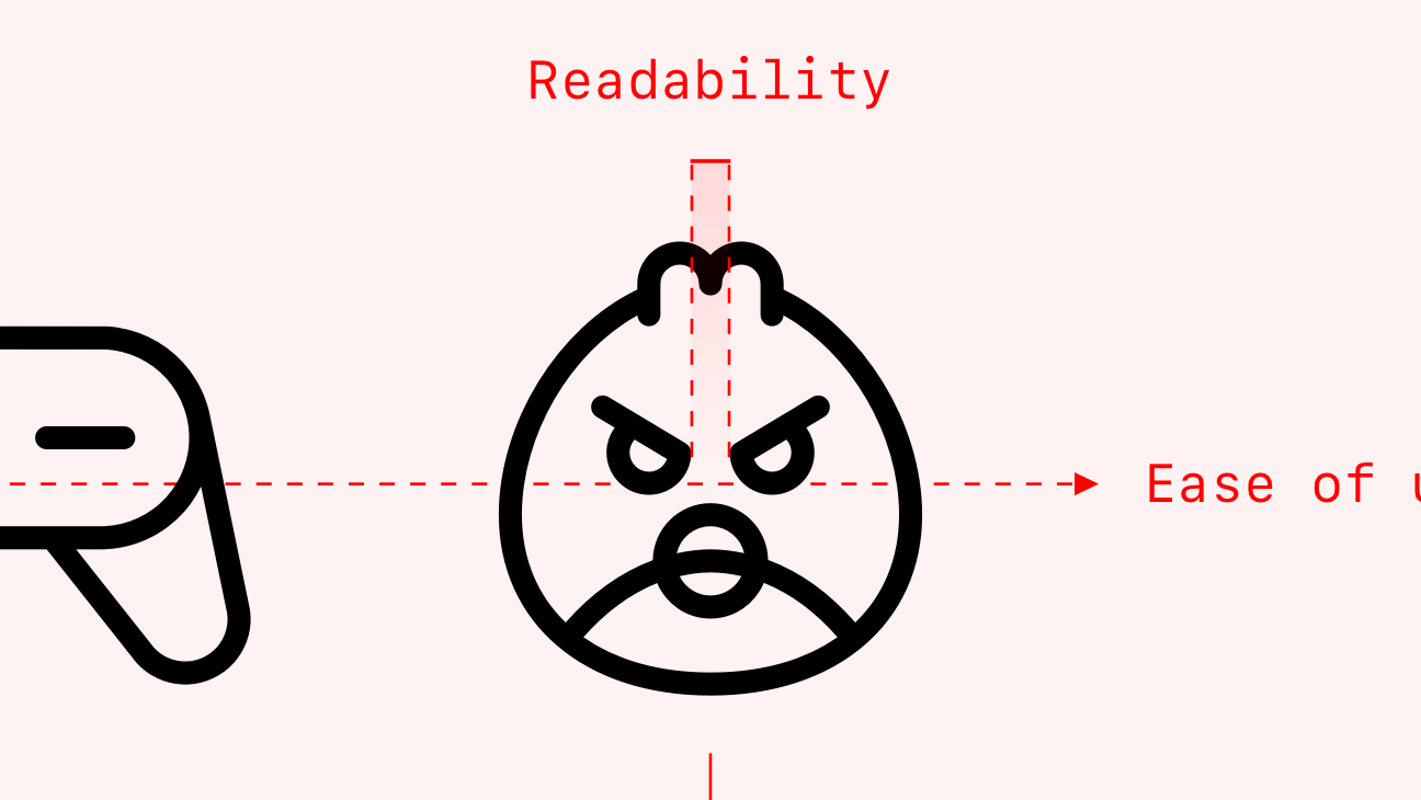 Diagram of line icons illustrating their use of good design principles